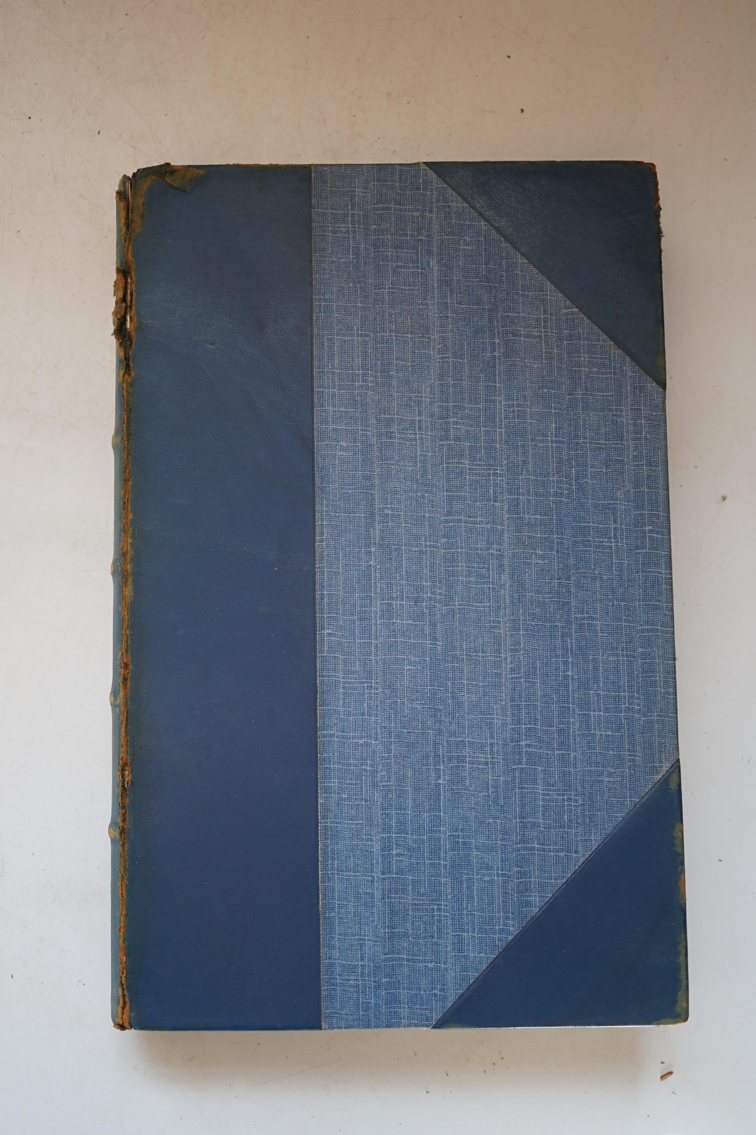 Kirwan, Richard - Geological Essays, 1st edition, 8vo, 502pp. publishers list at end, rebound half blue morocco, spine with raised bands, with gilt lettering and leaf motifs, D. Bremner, London, 1799
